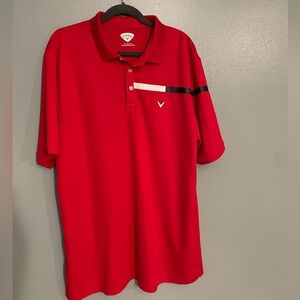 Callaway Men’s XXL Red, White, and Black Polo Shirt